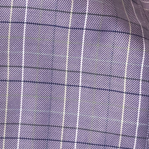 Bobby Jones lavender plaid  shirt size size L woven in Italy 100% cotton EUC - Picture 7 of 9
